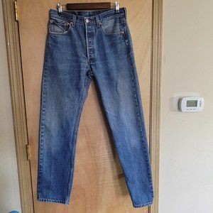 Levis 501 Button Fly Jeans W33 L36 (31x41x31x11)
